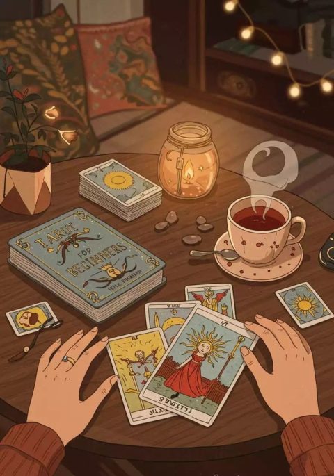 Consulta de tarot online com cartas, acolhimento e orientação